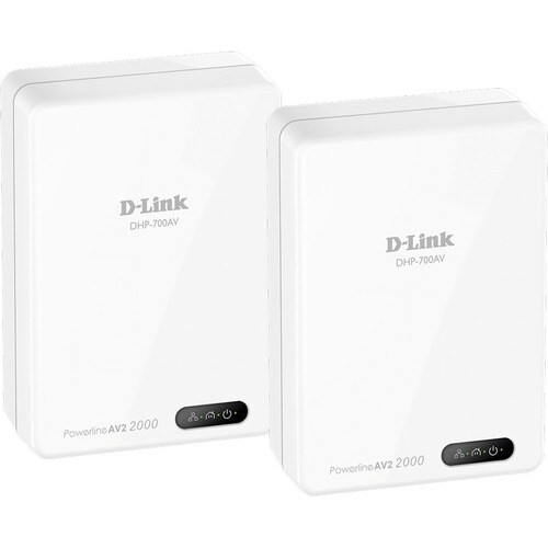 D-Link PowerLine AV2 2000 Gigabit Network Extender Kit - 2 - 1 x Network (RJ-45) - HomePlug AV2 - Gigabit Ethernet