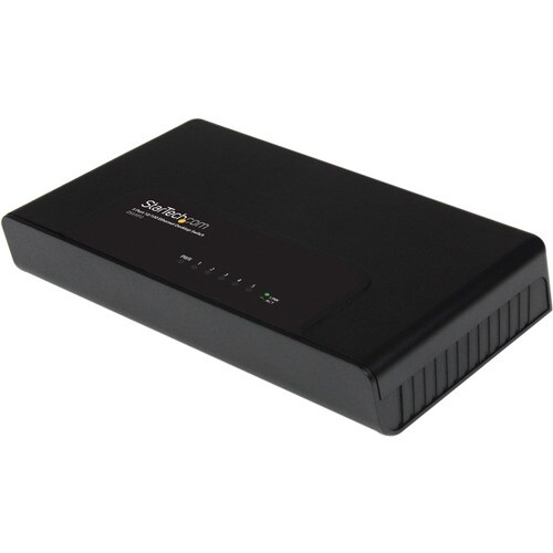 StarTech.com 5 Ports Ethernet Switch - Fast Ethernet - 10/100Base-TX - 2 Layer Supported - AC Adapter - Twisted Pair - Des