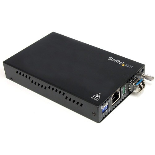 StarTech.com Transceiver/Media Converter - TAA Compliant - 2 Port(s) - 1 x Network (RJ-45) - Duplex LC Port - Optical Fibe
