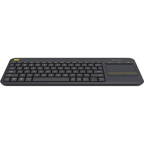 Logitech K400 Plus Keyboard - Wireless Connectivity - USB Interface - TouchPad - Hungarian - QWERTY Layout - Black - RF Mu