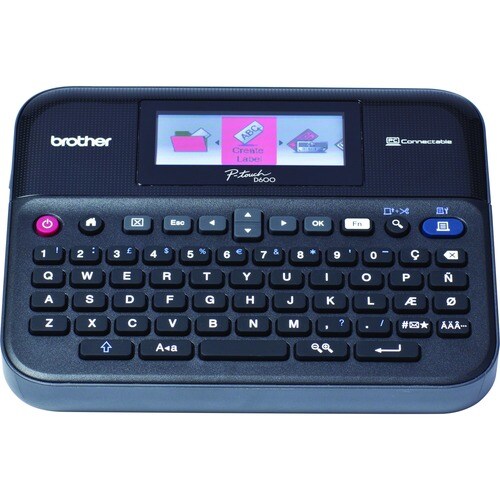 Brother P-touch PT-D600VP Electronic Label Maker - Thermal Transfer - 30 mm/s Mono - 180 x 360 dpi - Label, Tape3.50 mm, 6
