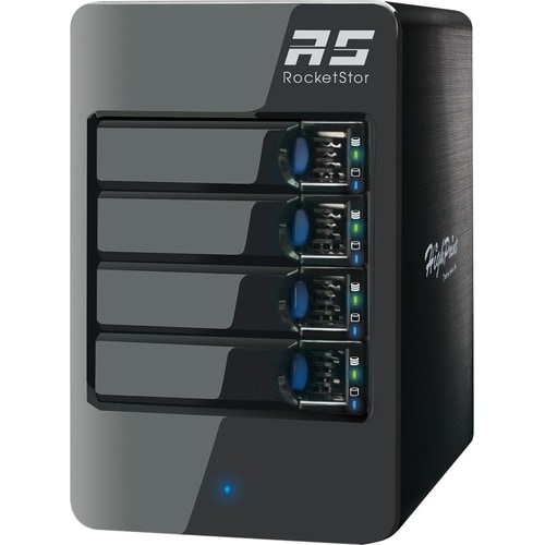 HighPoint RocketStor 6414S Drive Enclosure - 6Gb/s SAS Host Interface - 4 x HDD Supported - 4 x Total Bay - 4 x 2.5"/3.5" 