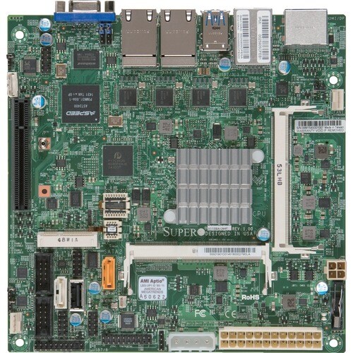 Supermicro X11SBA-LN4F Server Motherboard - Intel Chipset - Socket BGA-1170 - Mini ITX - Intel Pentium N3700 - 8 GB DDR3 S