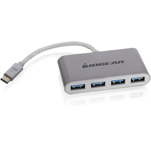 IOGEAR HUB-C - USB-C to 4-port USB-A Hub - USB Type C - External - 4 USB Port(s) - 4 USB 3.0 Port(s) - PC, Mac