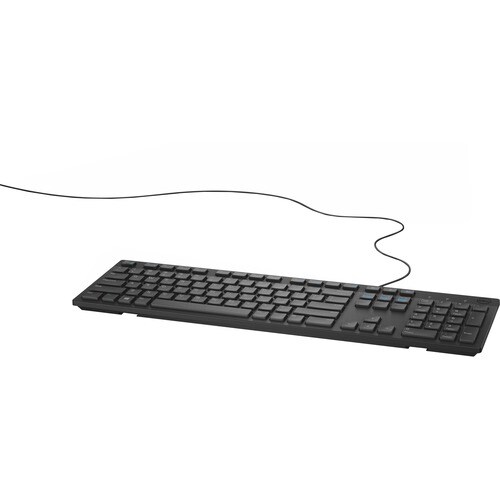 Dell KB216 Keyboard - Cable Connectivity - French - AZERTY Layout - Black - Desktop Computer