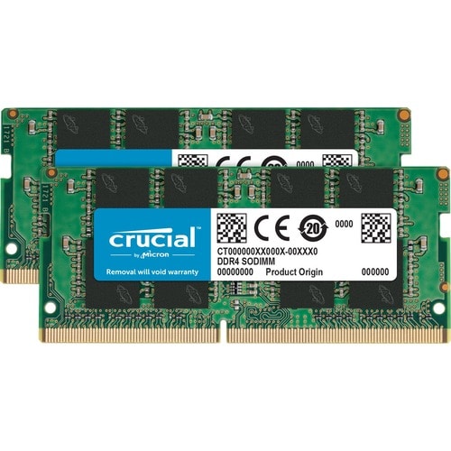 Crucial 32GB (2 x 16GB) DDR4 SDRAM Memory Kit - For Notebook - 32 GB (2 x 16GB) - DDR4-2400/PC4-19200 DDR4 SDRAM - 2400 MH
