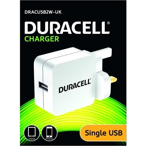 Duracell AC Adapter - For Smartphone, Tablet PC, USB Device - 230 V AC Input - 5 V DC/2.40 A Output