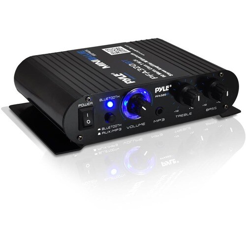 PyleHome Mini Blue PFA330BT Amplifier - 90 W RMS - 2 Channel - 20 Hz to 20 kHz - Bluetooth