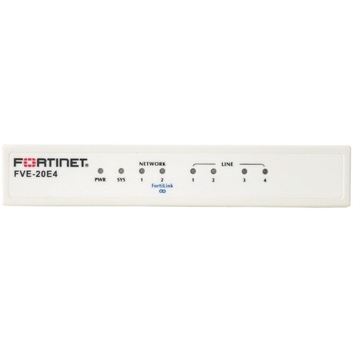 Fortinet FortiVoice Enterprise 20E4 VoIP Gateway - 2 x RJ-45 - 2 x FXS - 4 x FXO - Fast Ethernet - Desktop - TAA Compliant