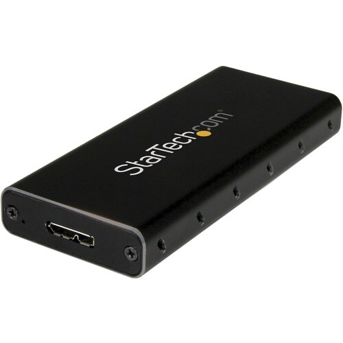StarTech.com USB 3.1 Gen 2 (10Gbps) mSATA Drive Enclosure - Aluminum - Portable Data Storage for mSATA and mSATA Mini (Hal