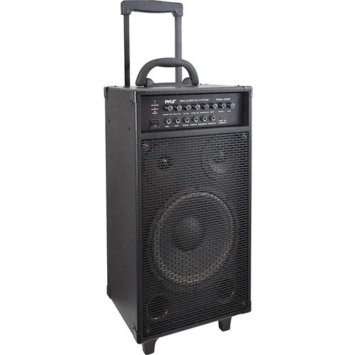 PylePro PWMA1050BT Portable Bluetooth Speaker System - 400 W RMS - Black - Stand Mountable - 35 Hz to 20 kHz - Battery Rec