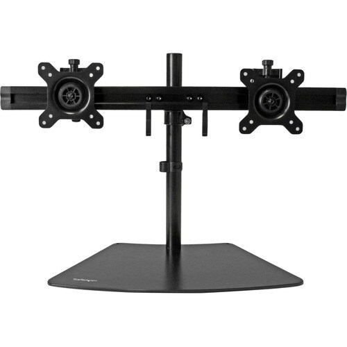 StarTech.com Dual Monitor Stand - Horizontal - For up to 24" VESA Monitors - Black - Adjustable Computer Monitor Stand - S