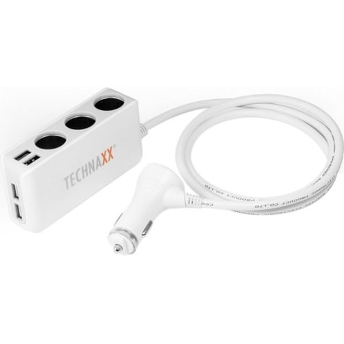 Technaxx 120 W Auto Adapter - For USB Device, Auto Adapter - 12 V DC, 24 V DC Input - 5 V DC/6.80 A Output