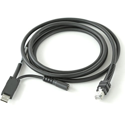 Zebra USB Data Transfer Cable - 7 ft USB Data Transfer Cable for Barcode Scanner - First End: USB Type A - Shielding - 1
