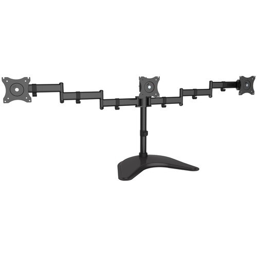 SIIG Articulated Freestanding Triple Monitor Desk Stand - 13"-27" - Up to 27" Screen Support - 51 lb Load Capacity - 18.3"