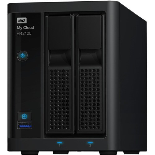 WD 0TB My Cloud PR2100 Pro Series Diskless Media Server with Transcoding, NAS - Network Attached Storage - Intel Pentium N