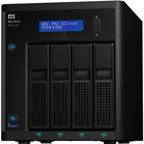 WD 24TB My Cloud PR4100 Pro Series Media Server with Transcoding, NAS - Network Attached Storage - Intel Pentium N3710 Qua
