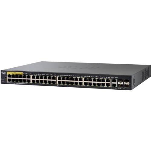 Cisco SF350-48P 48-Port 10 100 PoE Managed Switch - 48 Ports - Manageable - Gigabit Ethernet, Fast Ethernet - 10/100Base-T
