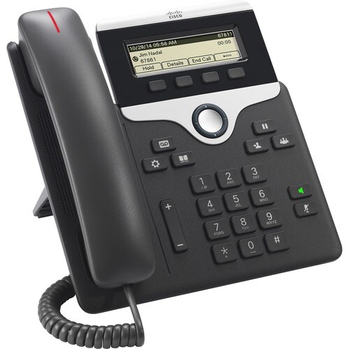 Cisco 7811 IP Phone - Corded - Wall Mountable, Desktop - Charcoal - 1 x Total Line - VoIP - 2 x Network (RJ-45) - PoE Ports