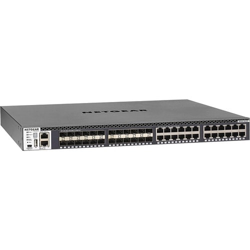 Netgear 48x10G Stackable Managed Switch with 24x10GBASE-T and 24xSFP+ - 24 Ports - Manageable - 10 Gigabit Ethernet, Gigab