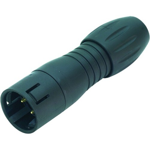 Binder Series 720: Male plug, cable outlet 4-6, black - Black