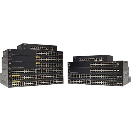 Cisco SG350-28MP 24 Ports Manageable Ethernet Switch - 2 Layer Supported - Modular - Optical Fiber, Twisted Pair - Desktop