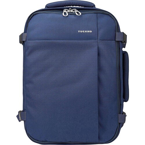 Tucano Tugò Carrying Case (Backpack) for 15.6" Notebook - Blue - Water Resistant - Shoulder Strap, Handle, Chest Strap, Tr