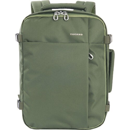 Tucano Tugò Carrying Case (Backpack) for 15.6" Notebook - Green - Water Resistant - Shoulder Strap, Handle, Chest Strap, T