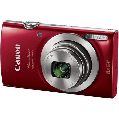 CAMARA DIGITAL POWER SHOT ELPH 180 ROJA COMPACTA 20MPX PANTALLA