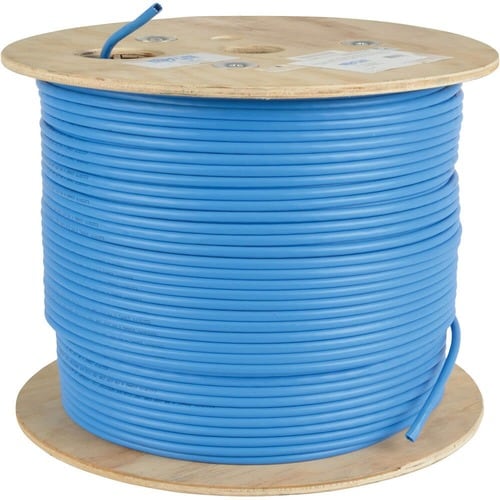 Tripp Lite 1000ft Cat6 / Cat6a 10G Bulk Cable Solid Core CMR PVC Blue 1000' - Category 6a for Network Device - 1.25 GB/s -