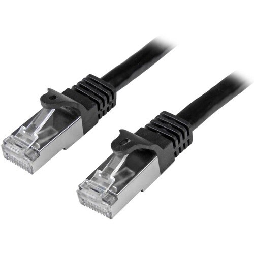 StarTech.com 5m Cat6 Patch Cable - Shielded (SFTP) Snagless Gigabit Network Patch Cable - Black Cat 6 Ethernet Patch Lead 