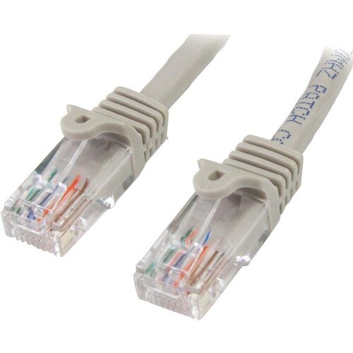 StarTech.com 5m Grey Cat5e Snagless RJ45 UTP Patch Cable - 5 m Patch Cord - Ethernet Patch Cable - RJ45 Male to Male Cat 5