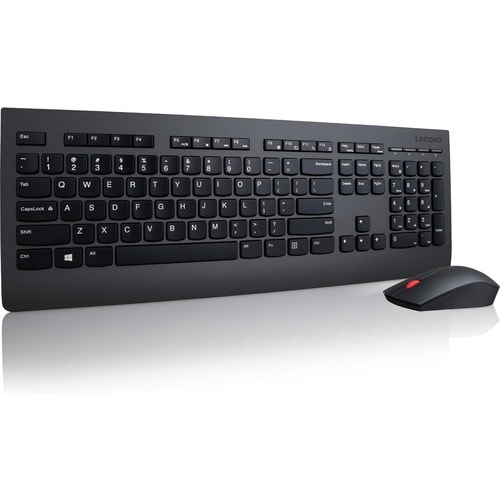Lenovo Professional Wireless Keyboard and Mouse Combo - US English - USB Wireless RF - English (US) - Black - USB Wireless