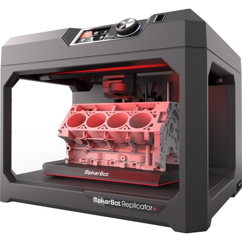 MakerBot Replicator+ 3D Printer - 6.50" x 7.68" x 11.61" Build Size - Fused Deposition Modeling - Single Jet - 3.9 mil Lay