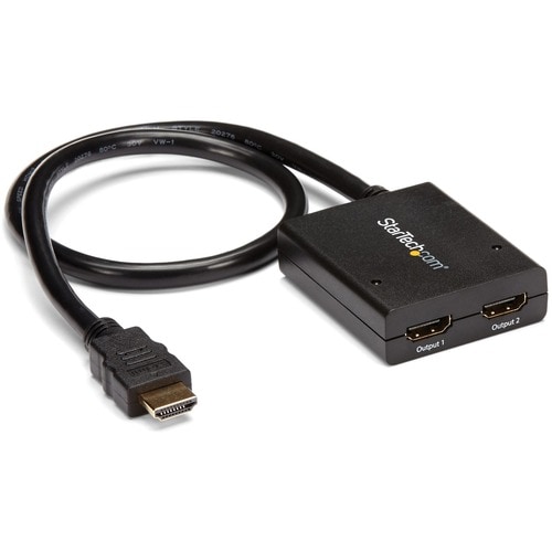 StarTech.com Signal Splitter - to 30 Hz - 3840 × 2160 - 1 x HDMI In - 2 x HDMI Out