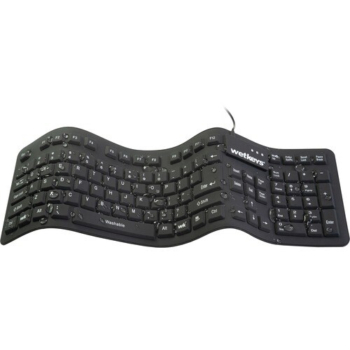 Soft-touch Comfort Silicone Waterproof Keyboard - WetKeys "Soft-touch Comfort" Professional-grade Full-size Flexible Silic