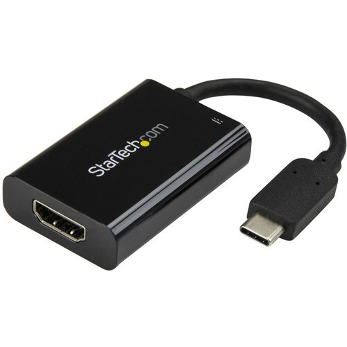 StarTech.com USB-C to HDMI Adapter - 4K 60Hz - Thunderbolt 3 Compatible - with Power Delivery (USB PD) - USB C Adapter Con