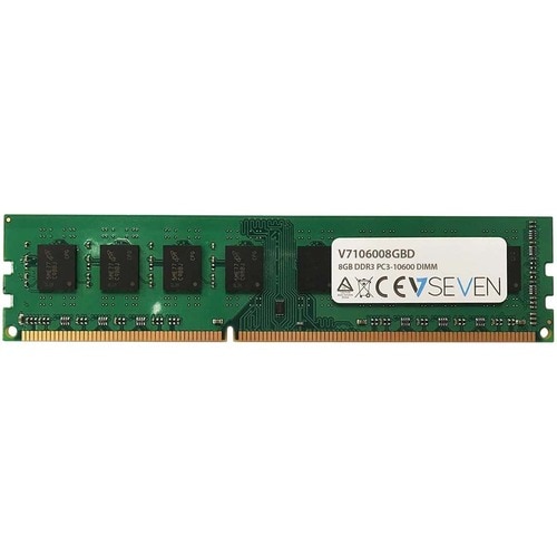 Módulo RAM V7 - 8 GB (1 x 8 GB) - DDR3 SDRAM - 1333 MHz DDR3-1333/PC3-10600 - Sin búfer - CL9 - 240-clavijas - DIMM
