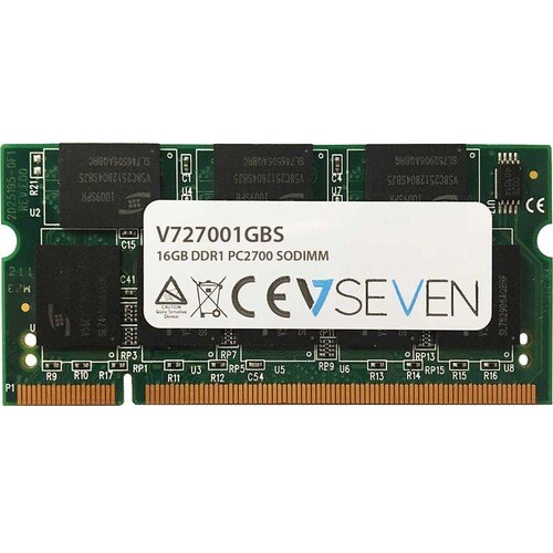 Modulo Memoria V7 per Computer portatile - 1 GB - DDR333/PC2700 DDR SDRAM - 333 MHz - CL2 - 2,50 V - Non-ECC - Unbuffered 