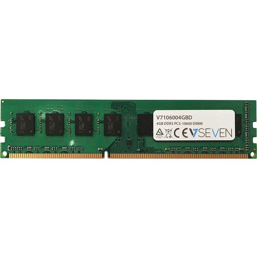Modulo Memoria V7 per Desktop PC - 4 GB - DDR3-1333/PC3-10600 DDR3 SDRAM - 1333 MHz - CL9 - Unbuffered - 240-pin - DIMM - 