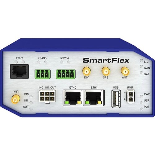 B+B SmartWorx SmartFlex SR305 Cellular Modem/Wireless Router - 4G - LTE - 2 x Network Port - USB - PoE Ports - Fast Ethern