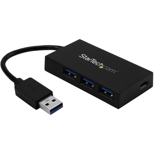StarTech.com Ladrón Hub USB 3.0 de 4 Puertos - Concentrador de 3 Puertos USB-A y 1 Puerto USB-C - Incluye Adaptador de Ali