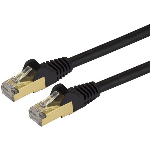 0,3 m CAT6a Ethernet Cable - 10 Gigabit Shielded Snagless RJ45 100W PoE Patch Cord - 10GbE STP Category 6a Network Cable w