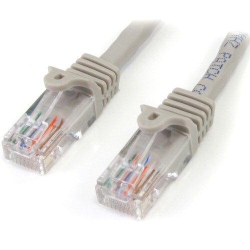 3 m Gray Cat5e Snagless RJ45 UTP Patch Cable - 3m Patch Cord - Ethernet Patch Cable - RJ45 Male to Male Cat 5e Cable (45PA