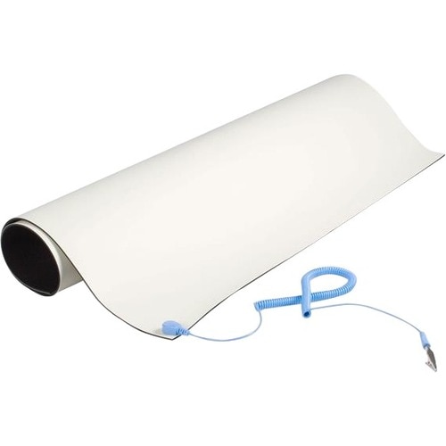 Anti-Static Mat - 25” x 27.5” Electrical Grounding Desk Pad - For Home or Work - Beige (M3013)