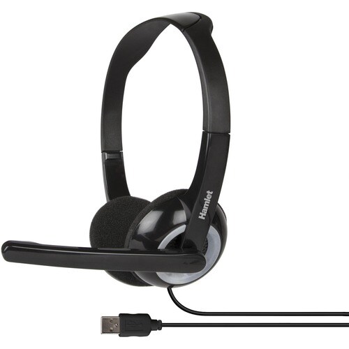 Cuffie Hamlet Cavo Over-the-head Stereo - Nero - Binaural - Supra-aural - 32 Ohm - 20 Hz a 20 kHz - 180 cm Cavo - USB