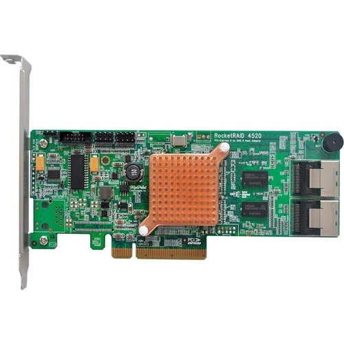 HighPoint RocketRAID 4520 Controller Card - 6Gb/s SAS, Serial ATA/600 - PCI Express 2.0 x8 - Plug-in Card - RAID Supported