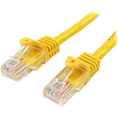 StarTech.com 5m Yellow Cat5e Patch Cable with Snagless RJ45 Connectors - Long Ethernet Cable - 5 m Cat 5e UTP Cable - Firs