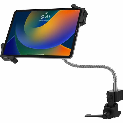CTA Digital Heavy-Duty Gooseneck Clamp Stand For 7-13In Tablets - 13" Screen Support - 1