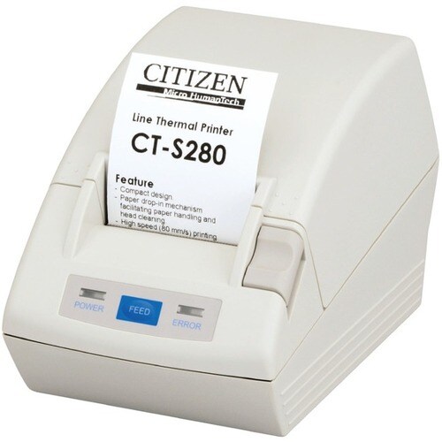 Citizen CT-S280 Desktop Direct Thermal Printer - Two-color - Receipt Print - 48 mm (1.89") Print Width - 80 mm/s Mono - 20